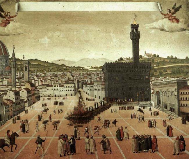 unknow artist Execution of Savonarola on the Piazza della Signoria France oil painting art